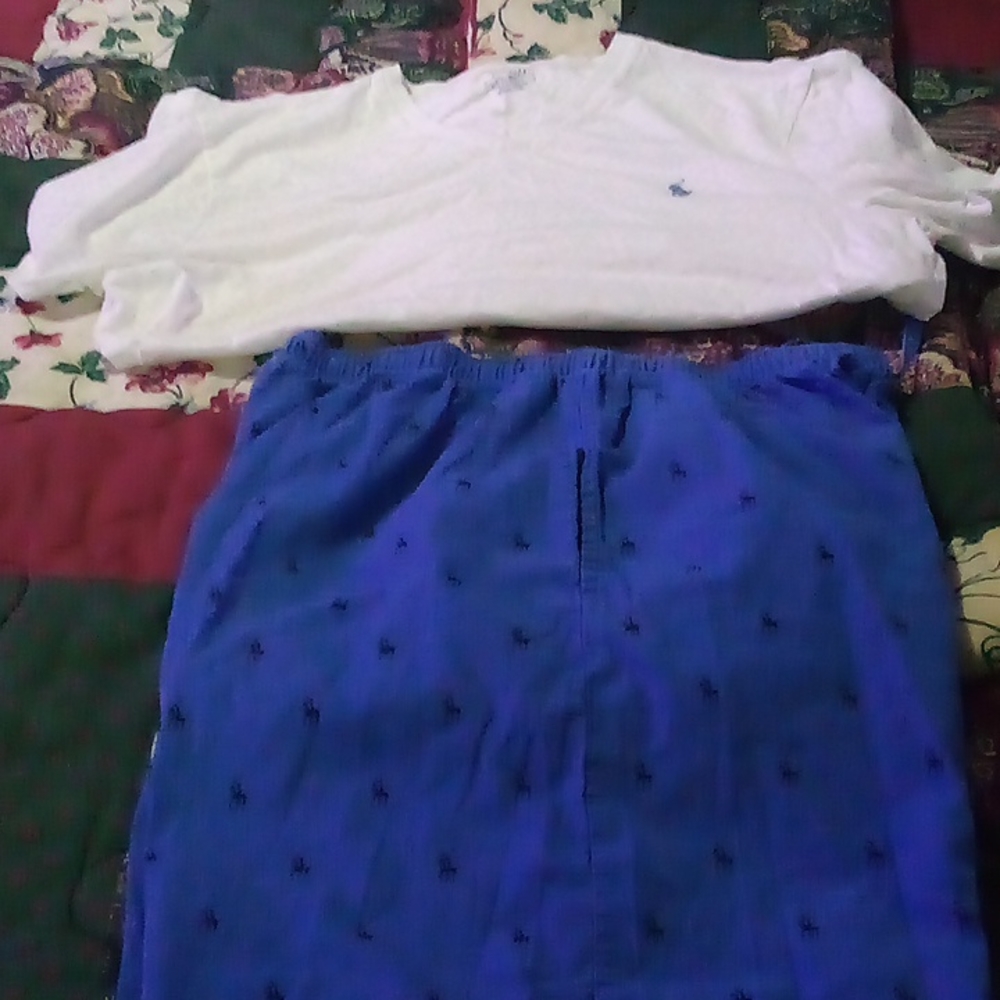 Polo Ralph Lauren sleep wear pants and shirt